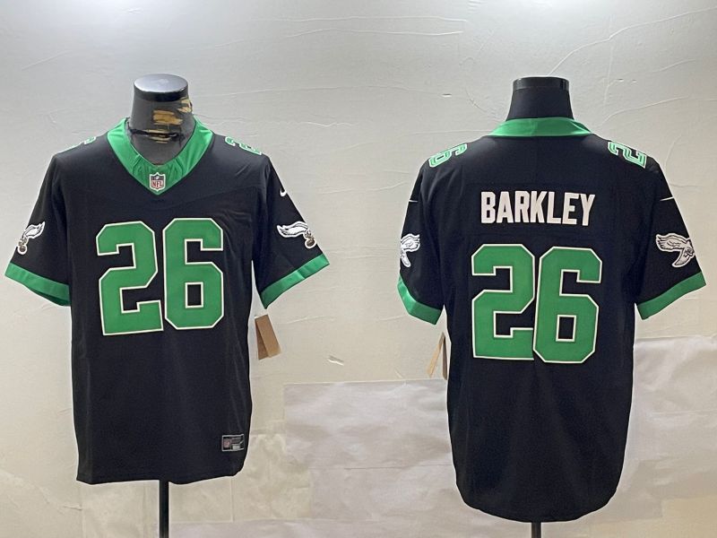 Men Philadelphia Eagles #26 Barkley Black three generations 2024 Nike Limited NFL Jersey style 1->detroit lions->NFL Jersey